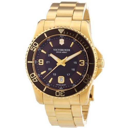 Victorinox Swiss Army Men's Maverick 241607 Gold Stainless-Steel Swiss Quartz Wa