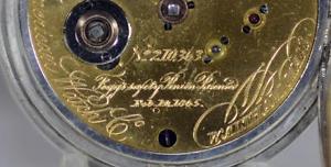 KW16 19j - AMERICAN WATCH CO MODEL 1860 - FOGG'S PATENT - W & S FROM BACK - GOOD