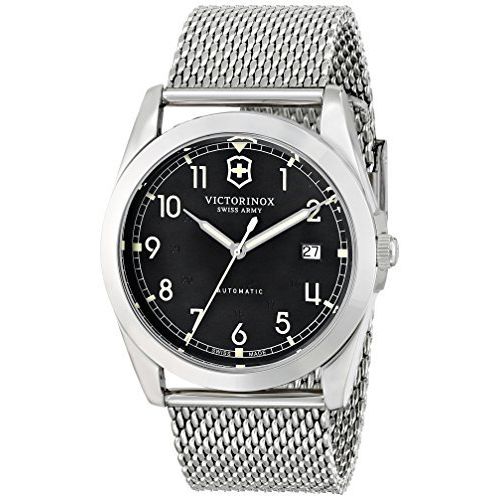 Victorinox Unisex 241587 "Infantry" Silver-Tone Stainless Steel Watch with Mesh