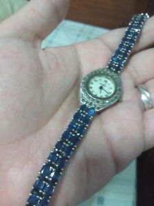 Ultra Rare Natural 46 Blue Sapphire bracelet Jewelry Antique Vintage Watch