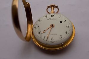 DUMB QUARTER REPEATER 20 K GOLD POCKET WATCH, LIEUTAUD A PARIS