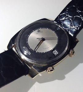 Very Rare LE COULTRE MEMOVOX DIAMOND QUADRO 1970 GF 14kt