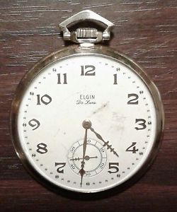 ELGIN DELUXE Pocket Watch 17j 10s 542 14K SOLID GOLD not scrap 49.1 grams