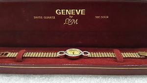 Ladies Geneve Diamond 14k Gold Watch Beautiful Elegant Stunning APPRAISED $4500