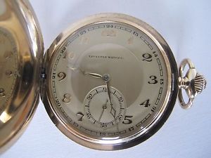 7Br100 Tavannes full hunter 14k solid gold pocket watch  实金 怀表