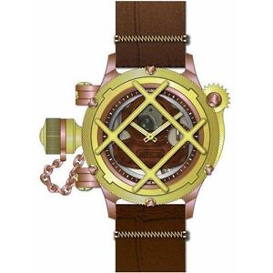 Invicta Russian Diver Mechanical Copper Dial Brown Leather 14814