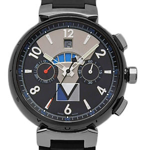 Louis Vuitton Tambour Regatta V3 LV Cup Ref Q102G Chronograph Watch Used Rare