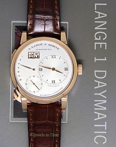 A. Lange & Sohne Lange 1 Daymatic 18k Rose Gold Mens Watch Box/Papers 320.032
