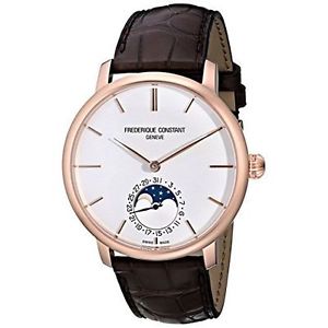 Frederique Constant Men's FC705X4S4 Slim Line Rose Gold-Plated Automatic Watch w