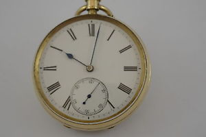 18ct Webb & Hudson London Open Face Pocket Watch circa 1891