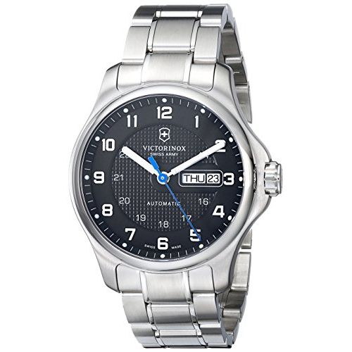 Victorinox Men's 241591 Officers Analog Display Swiss Automatic Silver-Tone Watc