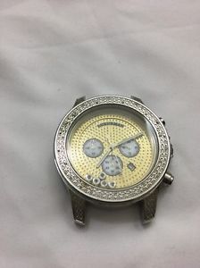 Luxurman Iced Out Yellow Men's Diamond Watch Face Iced Out