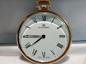 scarce vintage solid 18k bucherer pocket watch