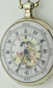 MUSEUM Qing Dynasty Chinese Duplex watch,jumping central hand.Zodiac dial.