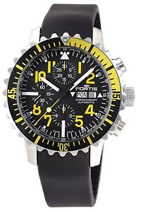 Fortis  Marinemaster Chronograph Yellow Automatic Watch No Reserve!