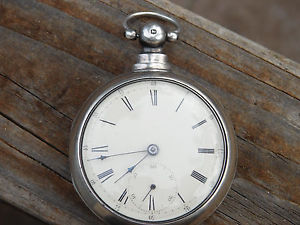 Running Early American Mississippi River Pair Cased Lever Fusee Pocketwatch 1833
