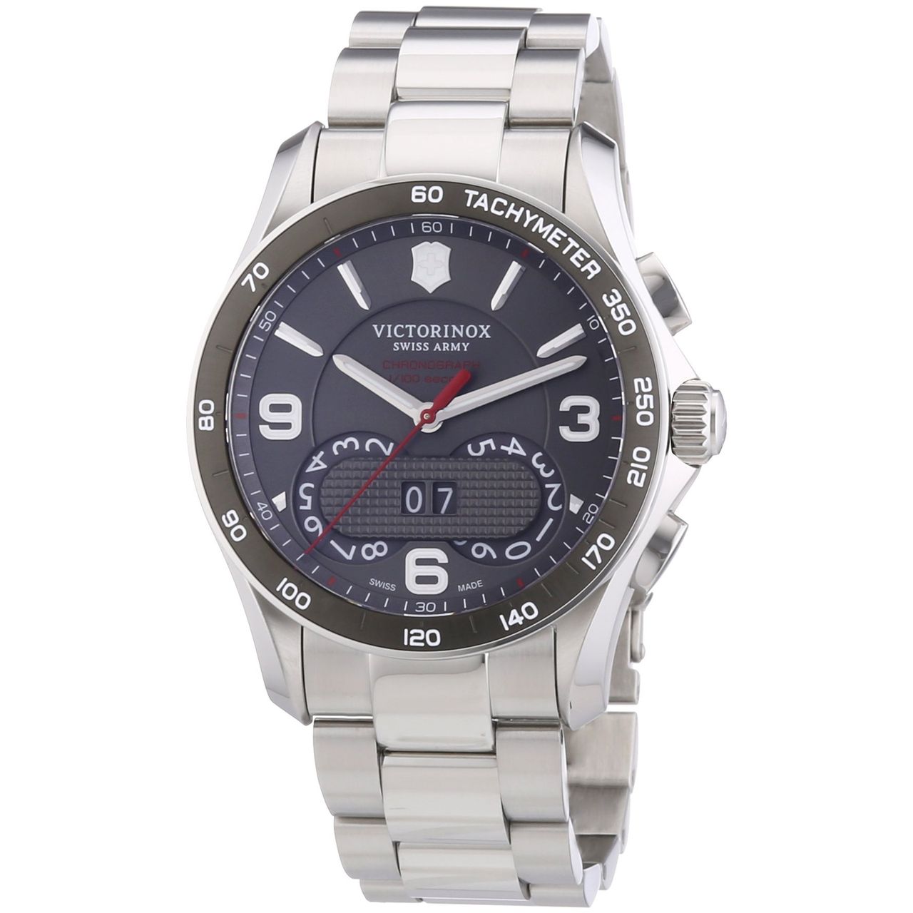 Victorinox Chrono Classic 1/100th 241618 Mens Chronograph Digital Chrono Display