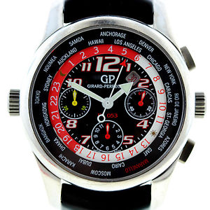 Mens Girard Perregaux World Time Ferrari Chronograph Titanium Automatic Watch
