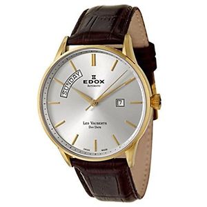 Edox Les Vauberts Day Date Automatic Men's Automatic Watch 83010-37J-AID