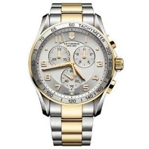 Victorinox 241687 Mens Silver Dial Watch with Stainless Steel Strap