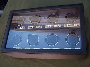 BEAUTIFUL WOLF DESIGNS Viceroy 2.7 8 Piece Eight Watch Winder/Storage!! #456902