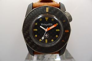 VINTAGE VDB CARBON 315 HANDMADE PIECE UNIQUE 47MM 3 STRAPS LIMITED MILITARY