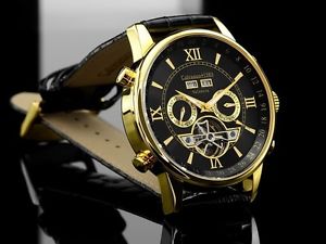 Calvaneo 1583 Anthracite "Valencia Or jaune" Automatique Calendrier Complication