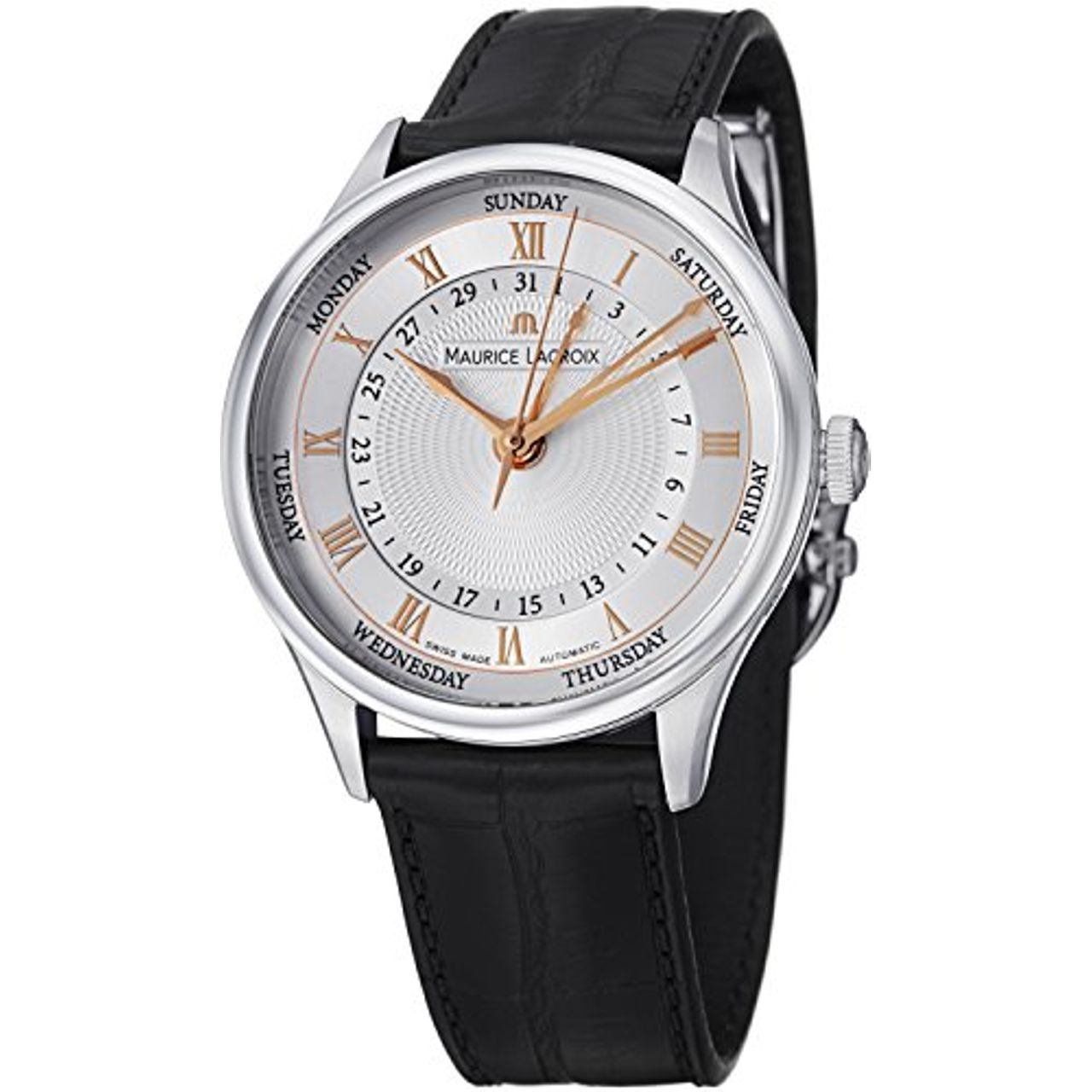 Maurice Lacroix MP6507-SS001-111 Mens Silver Dial Analog Automatic Watch