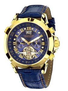 Calvaneo 1583 Astonia "Gold Diamond Blue" Diamond embellished - Automatic watch
