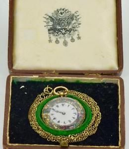 ONE OF A KIND antique 18k gold watch/fancy dial, made for Ottoman Sultan's Court