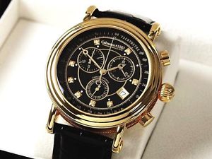 Calvaneo Brillant "CHESTEEM Doré" ISA Travail avec diamants décoré Chronographe