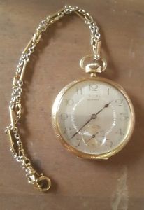 Antique E. Howard 14k Solid Gold Pocket Watch 17 Jewels