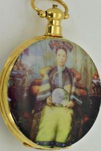 MUSEUM Qing Dynasty Chinese Duplex watch.Zodiac dial.Emress CiXi enamel portrait
