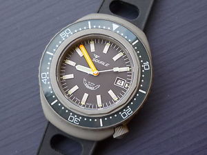 Watch Squale Sub Professional ref. 2002-A 101 atm ALL GREY valve elio