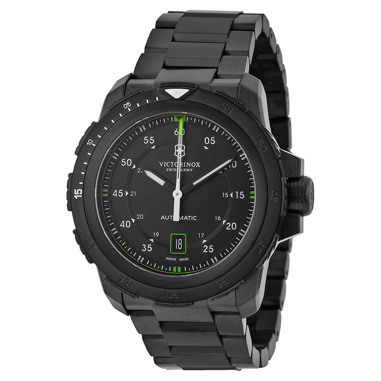 Victorinox 241684 Mens Black Dial Analog Automatic Watch
