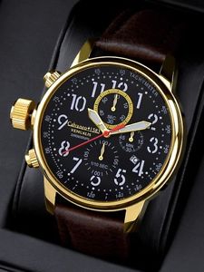 NEUF ! Calvaneo 1583 Unique "Vengalis Gold Edition" Leftside Complication