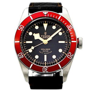 Auth TUDOR Heritage Blackbay Ref. 79220R Automatic SS x Leather Men's watch