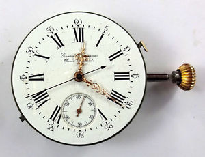 VINTAGE EARLY GIRARD-PERREGAUX TWO TRAIN MINUTE REPEATER DEAD SECONDS POCK WATCH