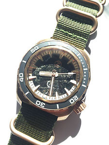 Zelos Hammerhead 1000m Diver Watch, Bronze Case & METEORITE DIAL, ONLY 80 MADE