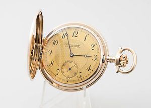 14kt Gold 585 Audemars Freres Savonette Taschenuhr 3 Deckel + Gehäuse Gold