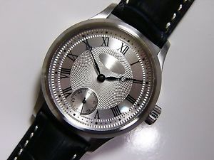 w3 42mm Custom German Hand Brushed Guilloche Dial C.O.S.C. ETA 6498-2