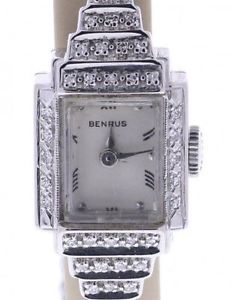 Vintage Benrus 16 millimeters silver Dial 14K Gold