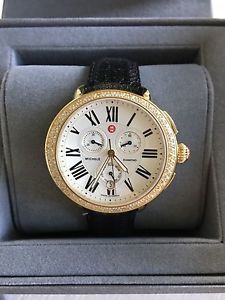 Michele Serein Diamond Gold Watch