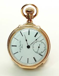 Antique Rockford 14K Gold Pocket Watch Full Hunter Circa 1881 Collectible C1740