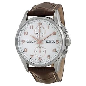 Hamilton H32576515 Mens White Dial Analog Automatic Watch with Leather Strap image 1