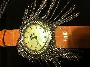 Montre MEYERS femme Lady Diamond - acier diamants nacre bracelet crocodile rose