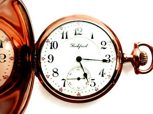 Mega Rare Antique Railroad 21J Rockford Gold Pocket Watch Mint Serviced