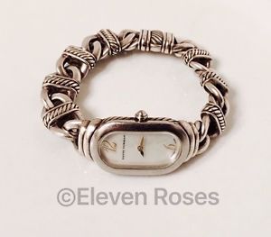 David Yurman Madison Link Mother Of Pearl Watch 925 Sterling Silver