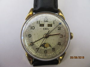 Gents Ebel Pointer Date Moon Phase Wrist Watch In Working Order