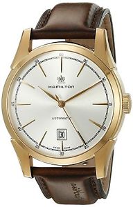 Hamilton Men's H42445551 Timeless Stainless Steel Watch with Brown Strap